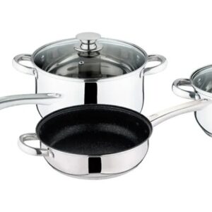 Juego de Bateria de 07 Piezas en Acero Inoxidable