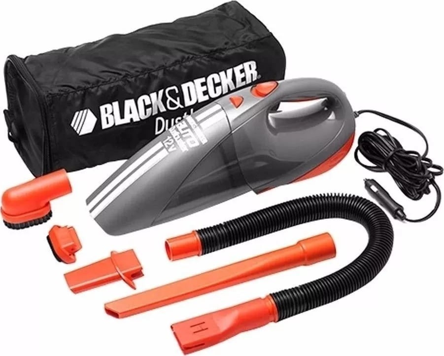 ASPIRADORA PARA AUTO 12V BLACK + DECKER CON ACCESORIOS Y BOLSO - GoStore