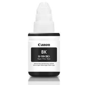 Botella de Tinta Canon GI-190 BK Color Negro 135 ML