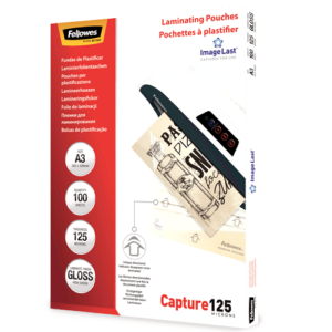 FUNDA PARA PLASTIFICAR FELLOWES A3 125MIC 100PK