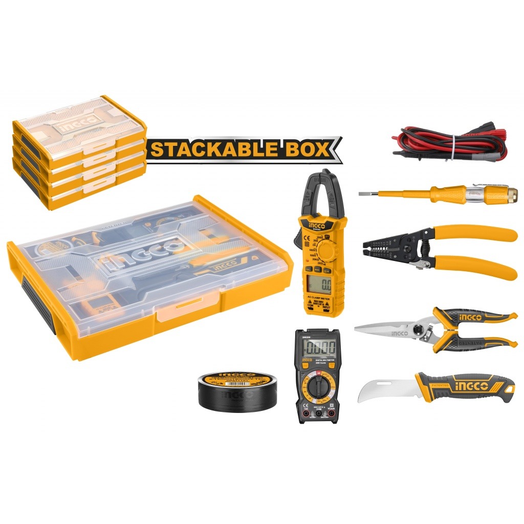 Set Organizador Ingco + 7 Herramientas Electricista