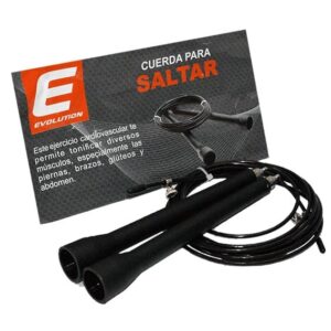 CUERDA DE SALTAR CROSSFIT NEGRA EVOLUTION FITNESS