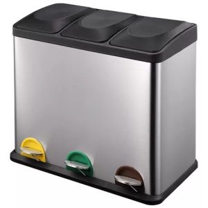 Papelera Selectiva Triple Para Clasificación En Hogar Comercio Oficina