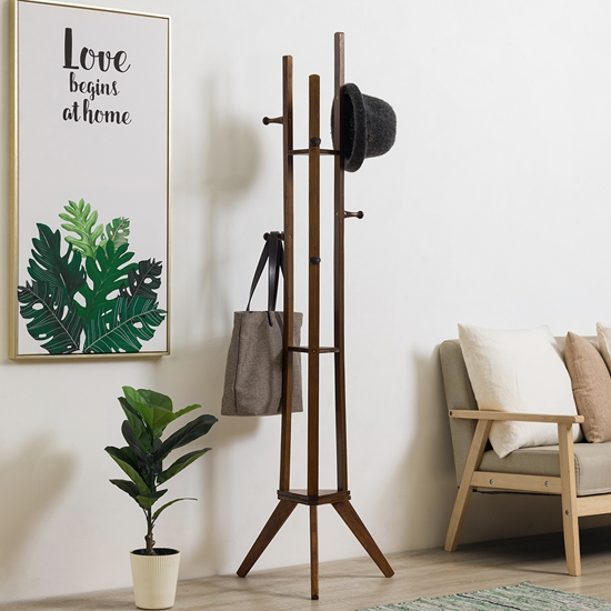 Relaxdays Perchero De Pie Diseño Árbol, Metal, 12 Ganchos, 176x30cm