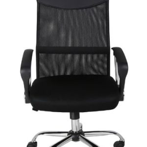 Silla de oficina Just Home Collection negra regulable