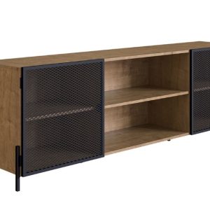 Rack Metro Unsi Furniture Negro / Madera 180*37.5 cm