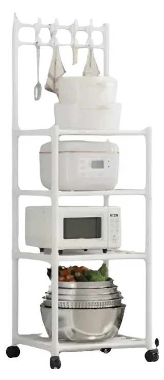 Organizador Cocina Baño Repisa 4 Niveles con Ruedas 130cm