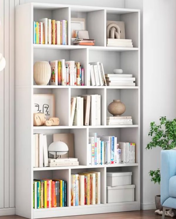 Estantería Biblioteca 5 Niveles 80x180cm Blanco - Imagen 2