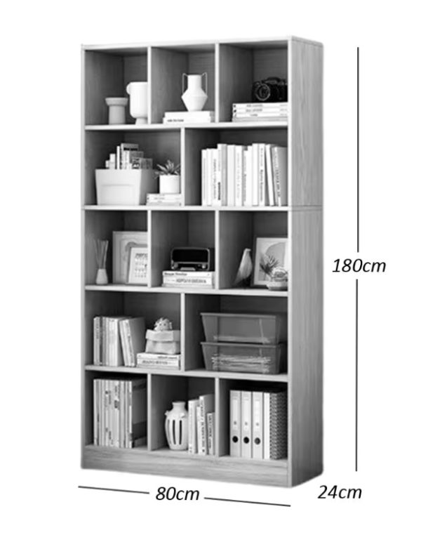 Estantería Biblioteca 5 Niveles 80x180cm Blanco - Imagen 3