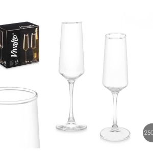 Set Copa Shampagne Conica Vivalto 250ml 7.5 X 7.5 X 25 Cm
