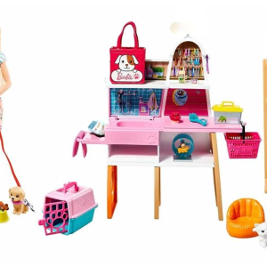 Set Mattel Muñeca Barbie Y Tienda Para Mascotas