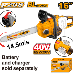 Motosierra A Bateria Ingco 40V P20S 16" CGSLI40168 Sin Bateria Sin Cargador