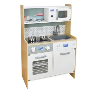 Cocina De Madera Para Niños Con Funciones Interactivas