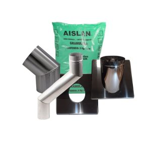 Kit Para Estufa A Leña Bosca Salida Por Pared Diam 150 mm