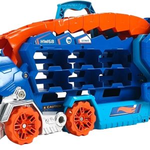 Set De Juego Mattel Hot Wheels City Ultimate Hauler Transformación En T- Rex Con Pista De Carreras