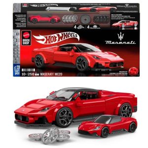 Set De Construcción Mattel Hot Wheels Speed Maserati Mc20 Brick Shop (250Piezas) Para Coleccionistas