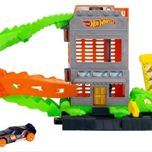 Set De Juego Mattel Pista Hot Wheels City Cocodrilo Ataca Pizzería