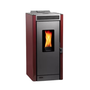 Calefactor Bosca A Pellet Black Vision  9 kW  Bordó